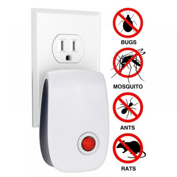 Electric Mosquito Killer, Electronic Ultrasonic Anti Pest Repeller Mosquito Insect Killer for Indoor Home, Mosquito Bug Cockroach Mouse Killer Fly Bug Zapper with Light Sensor