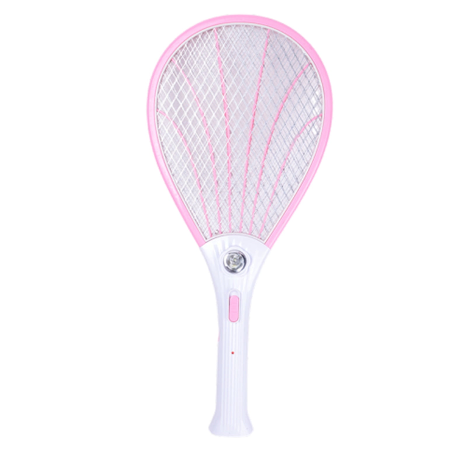 Electric Mosquito Swatter, 2-in-1 Rechargeable with LED Light, 1 Pack Pink Triple-Layer Mesh Shock-Proof Mosquito Killer, For Indoor Outdoor Patio Bedroom Mosquito and Fly Zapping