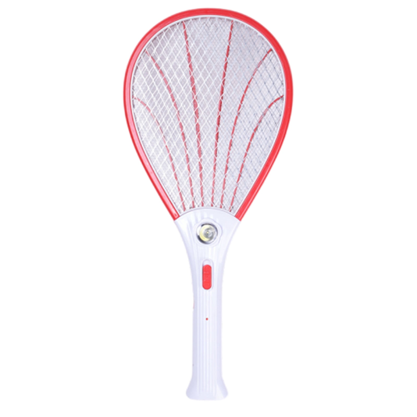 Electric Mosquito Swatter, 2-in-1 Rechargeable with LED Light, 1 Pack Red 3-Layer Large Mesh Shock-Proof, Handheld Mosquito Killer Zapper for Indoor Outdoor Home Patio Bug Mosquito Control