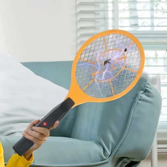 Electric Mosquito Swatter Battery Version, High Voltage Bug Zapper Racket, Safe Mesh Design for Home, Camping, Travel - Portable & Lightweight (2025 New Model)