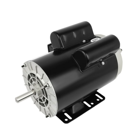 Electric Motor 5HP 3450 RPM General Purpose Single Phase Motor 208V-230V 5/8" Shaft Diameter Rolled Steel Shell 60 HZ ODP CW/CCW