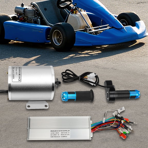Electric Motor Brushless Speed Controller Conversion Kit for Go Kart 60V 2000W for Electric Tricycles, Mid-engine Kits, Complete Sets