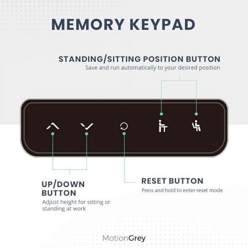 Electric Motor Height Adjustable Standing Desk, Ergonomic Stand Up Desk ...