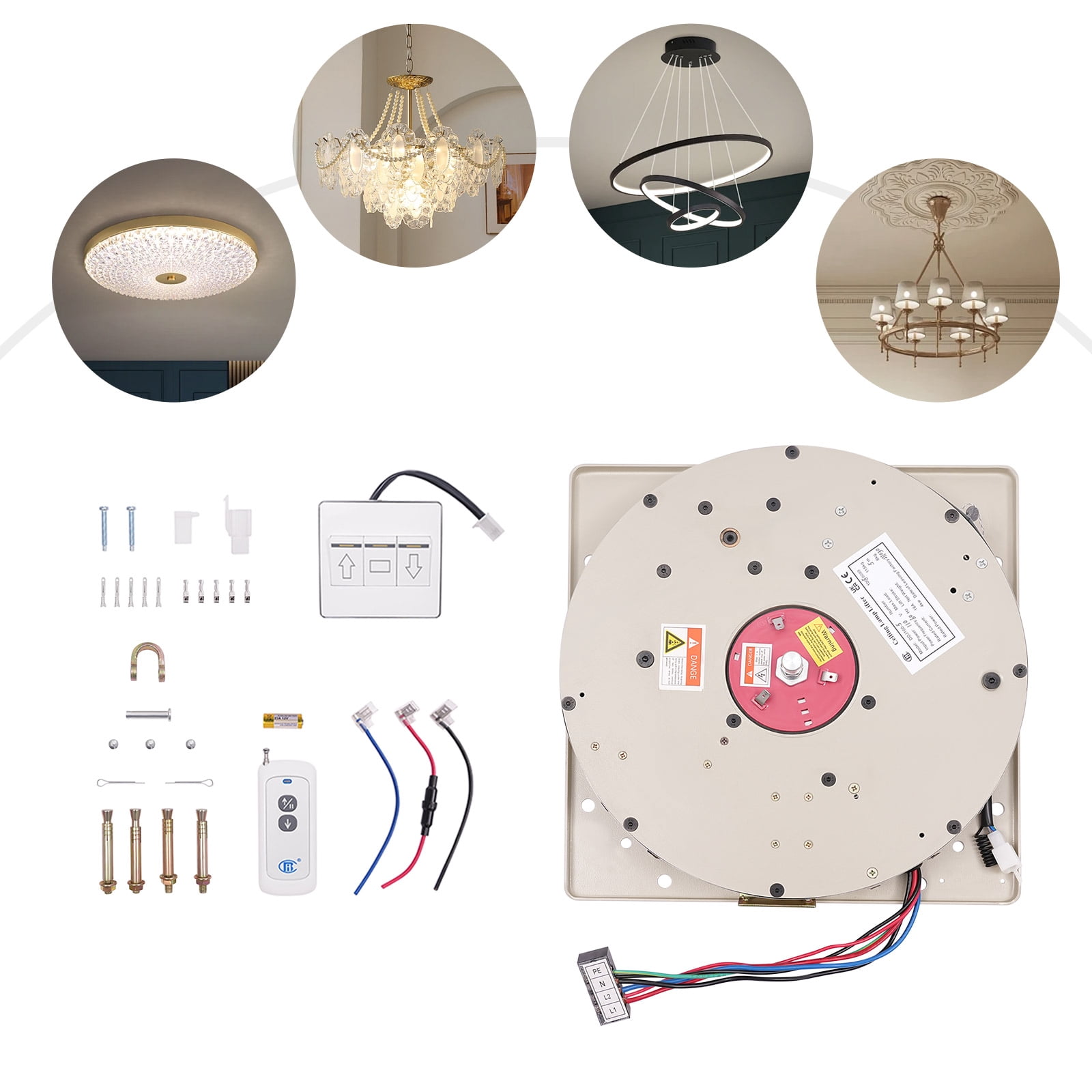 Electric Motor Villas Pendant Lamps Lifter, Chandelier Lifter, Chandelier Hoist Lifter System