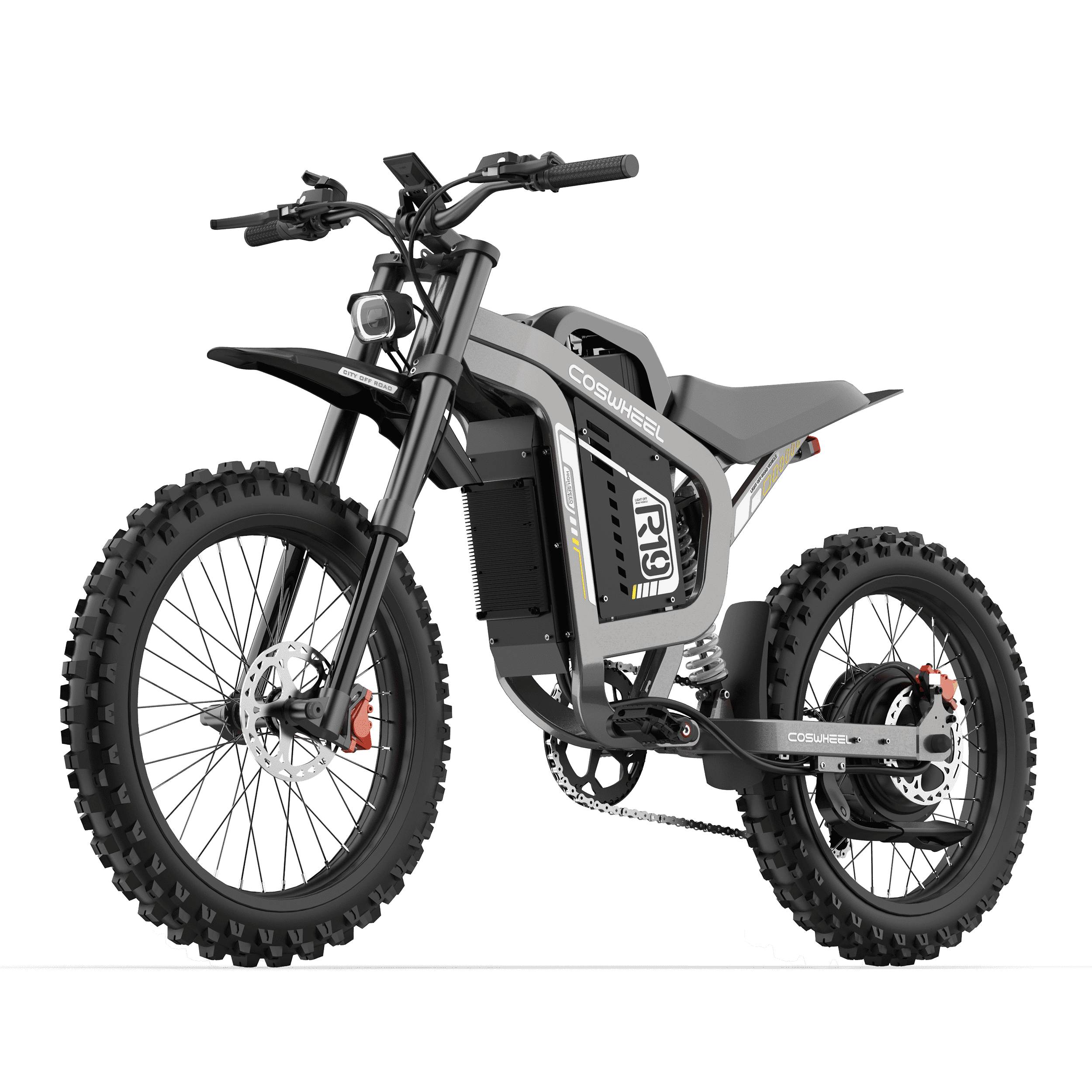 Electric Motorcycle, 6000W Peak Power, 72V 40Ah Battery, 50MPH Max Speed, 19" Heavy Duty Off-Road Tires, Long Range Electric Dirt Bike for Adults