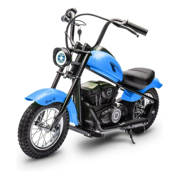 Electric Motorcycle for Kids, 24V 250W Kids Electric Dirt Bike, Two Speed Max Up to 14MPH & 60 Minutes Continuous, with LED Lights, Leather Seat, Rear Brake, Electric Motorbike for Kids/Teens