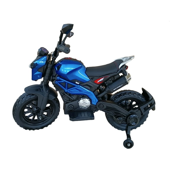 Electric MotorcycleFor Kids, Tamco 12V7AH Ride On Dirt Bike Toys, Gift For 3~6 Years Boys Girls With Training Wheels, Hand Racing/ Foot Brake/PU seat Goods Weight 40 LB
