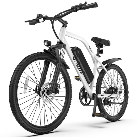 Electric Mountain Bicycle, 26" Tire E-Bike for Adults, 750W Peak Motor, 48V 7.8Ah Removable Battery, 7-Speed, UL2849, Front Suspension, Blue