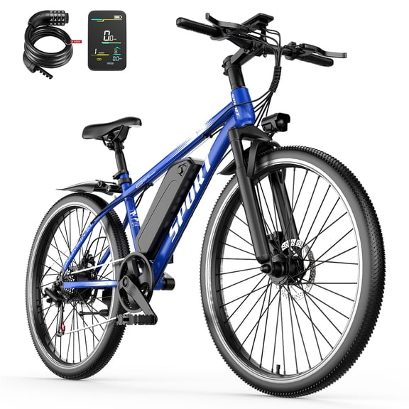 Electric Mountain Bike 26" 1500W Peak Motor, 65 Miles 25MPH Ebike, 480Wh Battery Electric Bicycle for Adults 7 Speed Electric Bicycles UL2849