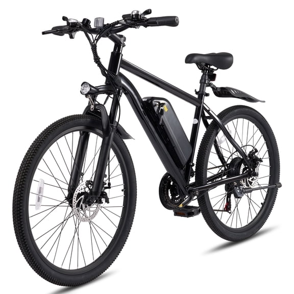 Electric Mountain Bike 26inches for Adults 350W Electric Bike 48V 20mph with Front Suspension Fork for Mountain Beach Snow, UL2849