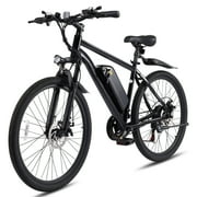 Electric Mountain Bike 26" for Adults, 350W Electric Bike 48V 20mph with Front Suspension Fork for Mountain Beach Snow, UL2849