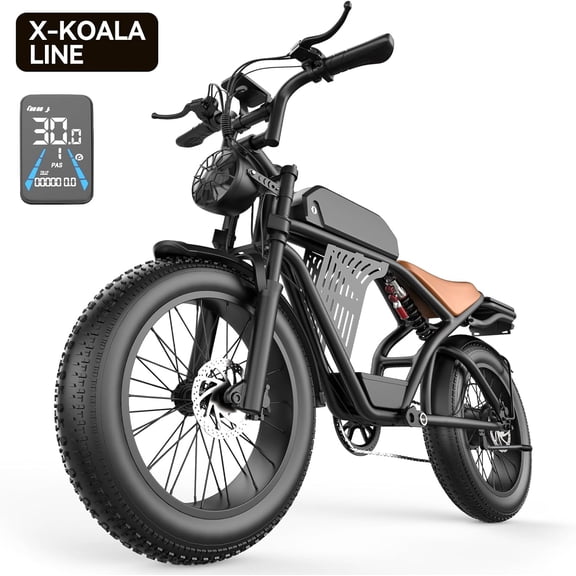 Electric Mountain Bike for Adults,100 Miles,32MPH Off-Road Ebike UL2849,48V 20Ah ,2500W Peak,NFC& Password Unlock,20" Fat Tires, Dual Hydraulic Brakes,Full Suspension,LCD