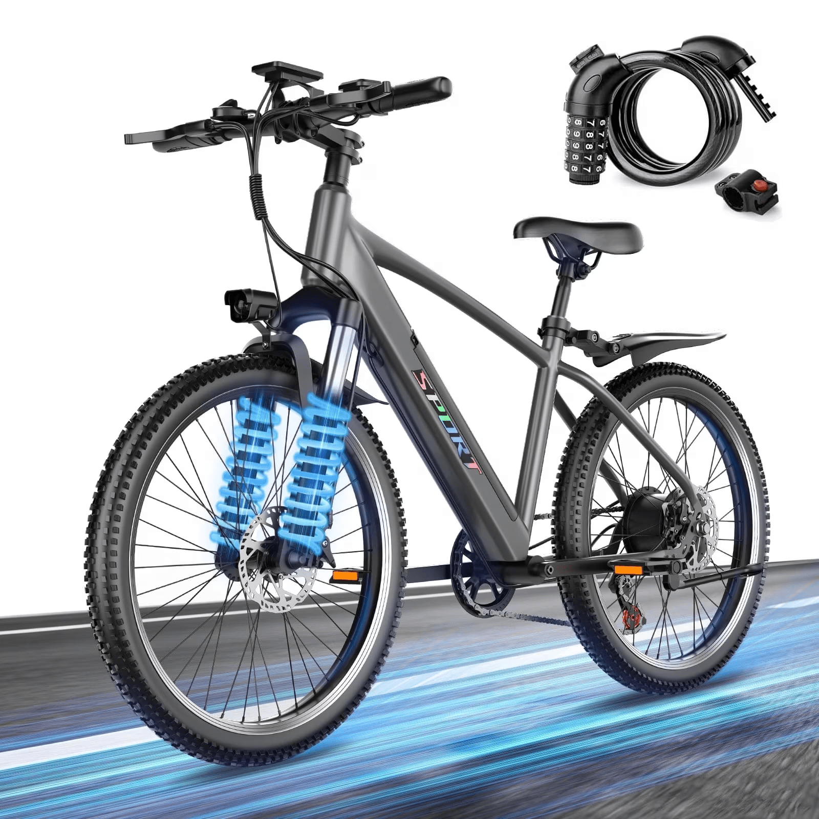 Electric Mountain Bike for Adults, 1500W Peak UL2849 Ebike with 48V 13Ah Removable Battery, 26 inch Electric Bicycles,E-Bike for Adult, Step-Thru,7-Speed, Up to 25MPH 40 Miles