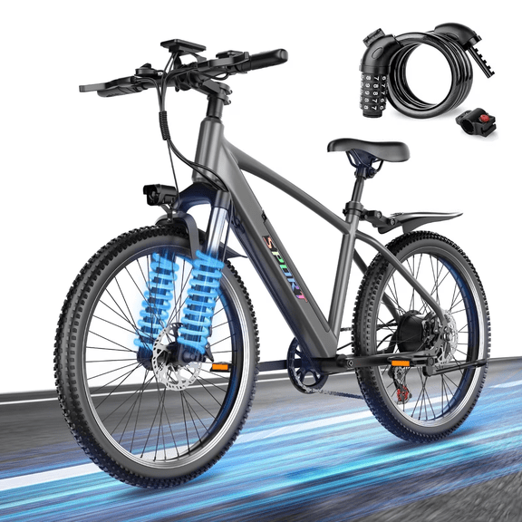 Electric Mountain Bike for Adults, 1500W Peak UL2849 Ebike with 48V 13Ah Removable Battery, 26 inch Electric Bicycles,E-Bike for Adult, Step-Thru,7-Speed, Up to 25MPH 40 Miles