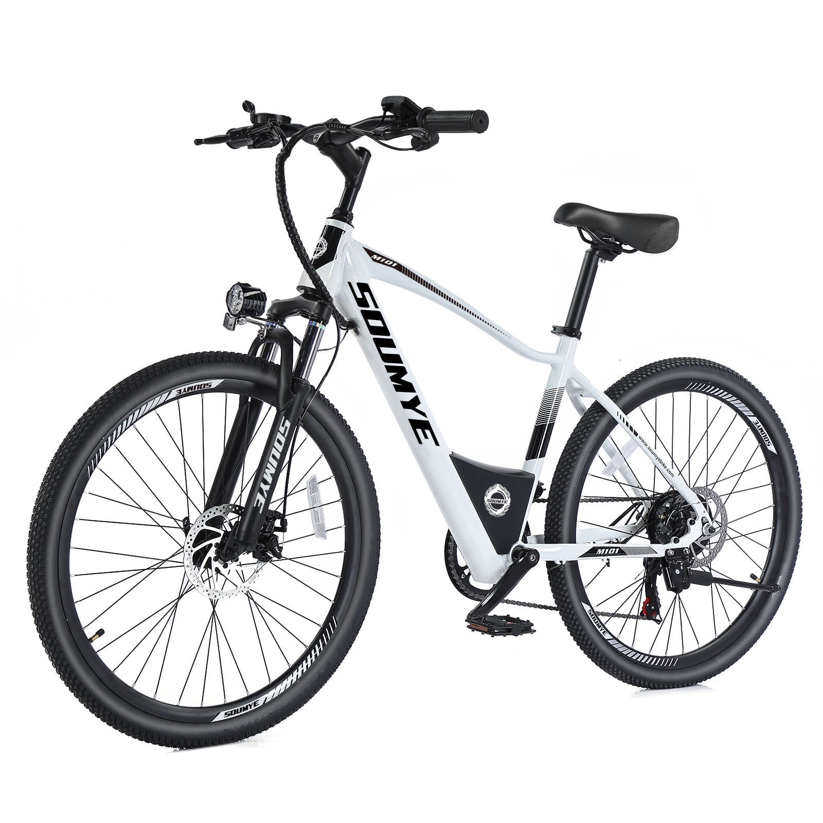 Electric Mountain Bike for Adults 26" Step-Thru/Over Commuting Ebike for Men Women with Peak Power 540w, 360Wh Built-in Battery, LCD Display, 7 Gears & Front Shock Absorber
