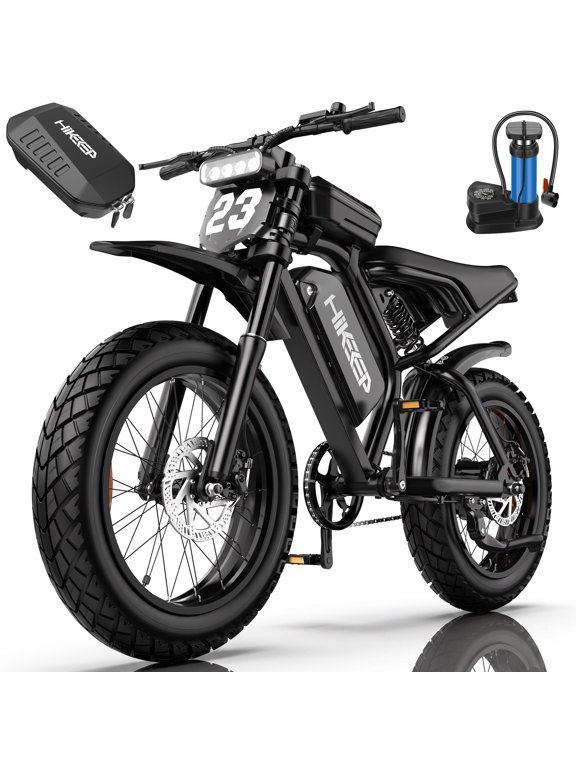 Electric Mountain Bike for Adults, Class 2 20 MPH, 750W Rated 1500W Peak Motor, 48V 17.5Ah 840Wh Battery, 20 x 4 Fat Tire Ebike, UL2849, Black