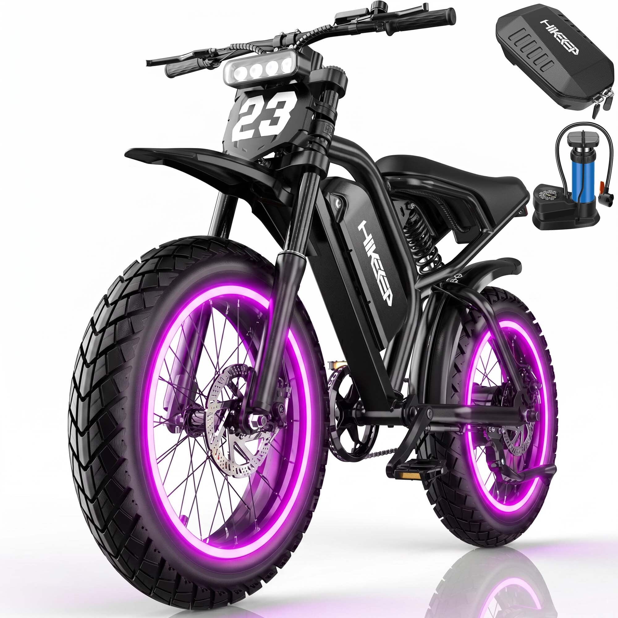 HiKeep 1500W/3000W Peak Off-Road Electric Bike for Adults, 52V
