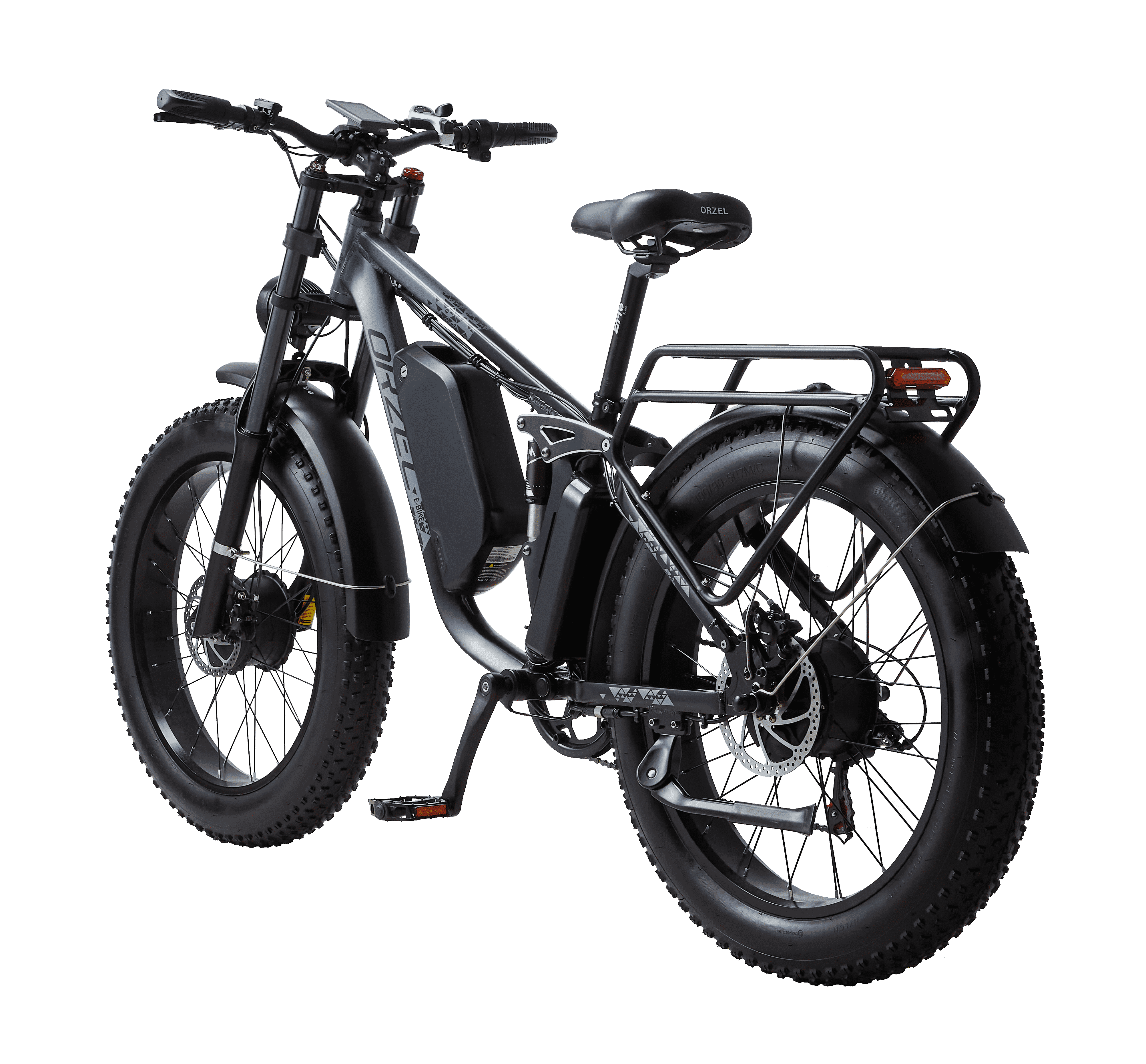 Electric Mountain Bike for Adults, 2000W Motor, 48V 25Ah Battery, 100 Miles Range, 24" Fat Tire All Terrain E Bike，Silver