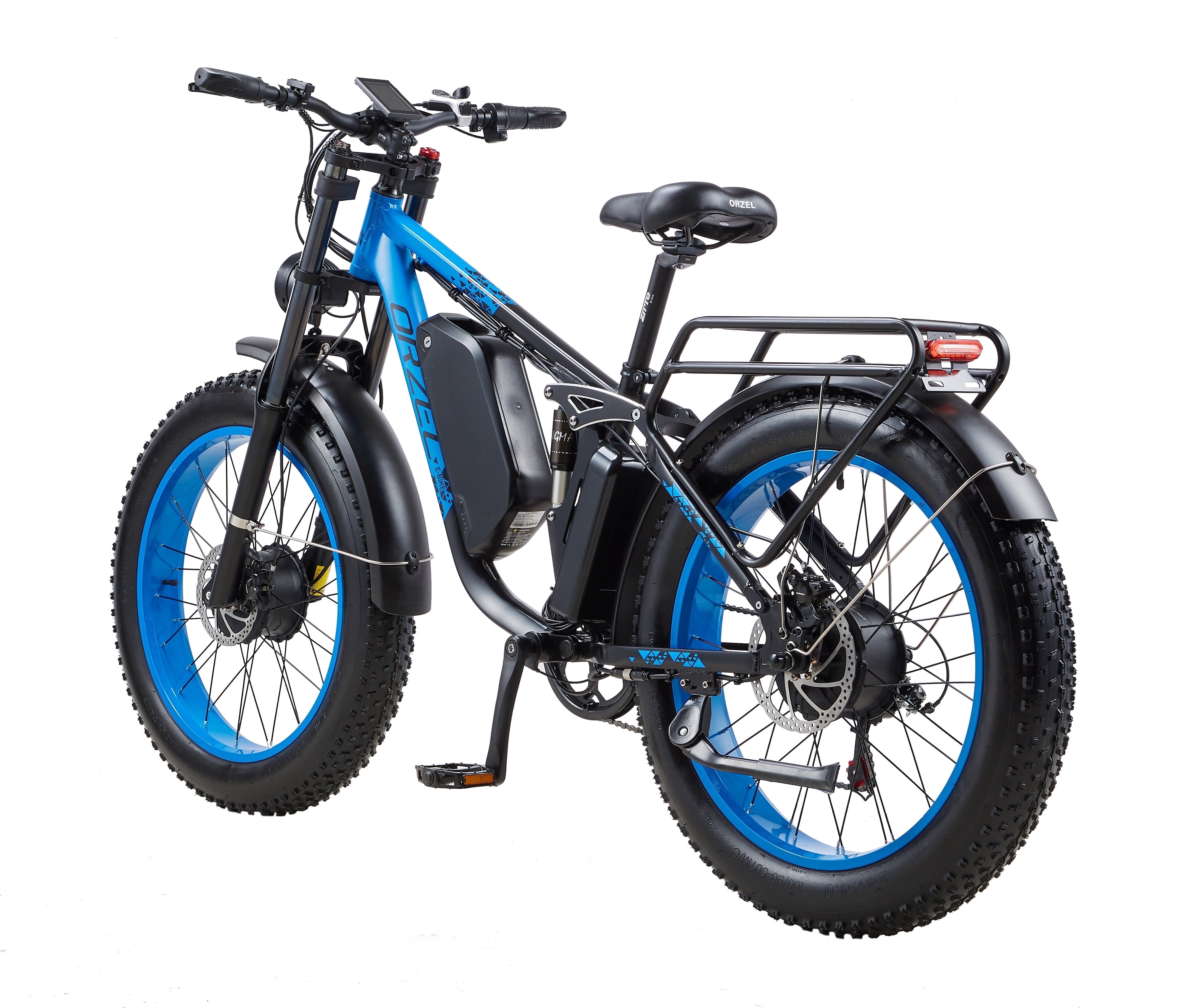 Electric Mountain Bike for Adults, 3000W Motor, 48V 25Ah Battery, 100 Miles Range, 24" Fat Tire All Terrain E Bike