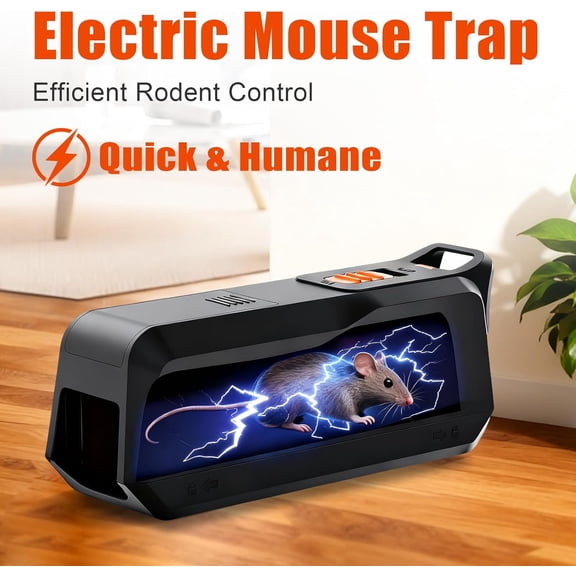 Electric Mouse Trap 2 Pack, Humane Electronic Mouse Trap for Indoor Home Use, Reusable Electric Rat Trap, No-Touch Rodent Control for Kitchen, Garage, Attic, Basement$$Garden & Patio