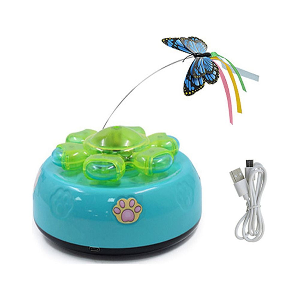 Electric Moving Fluttering Butterfly Cat Toys, 4in1 Chargeable