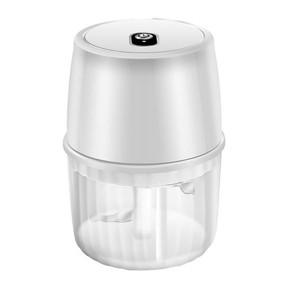 Electric Multi-Function Food Processor Blender White, Food Chopper Usb Rechargeable One Button Operation Easy to Use Energy Saving Garlic Chopper, 1*Multi-Function Food Blender, 1*Usb Charging Cable
