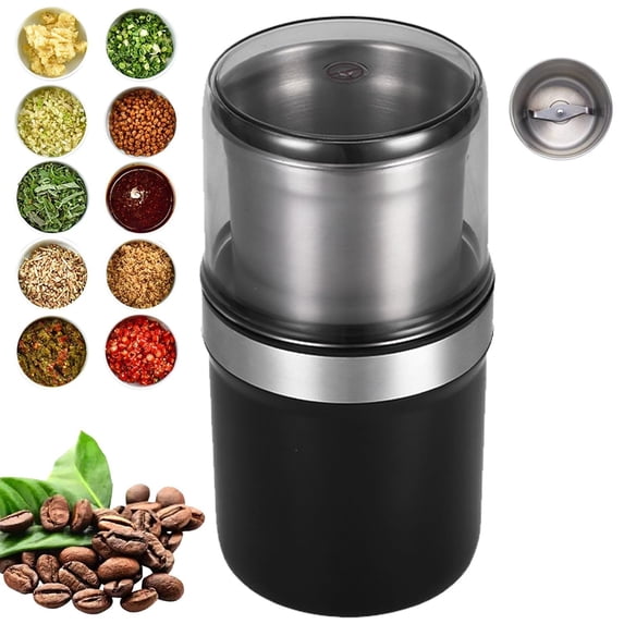 Electric Multi-Use Cup Grinder, Coffee Grinder & Spice Grinder for Home Kitchen, Large Capacity Stainless Steel, Detachable Cup, Easy Clean