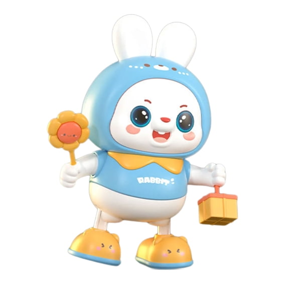 Electric Musical Dancing Rabbits Toy with 48 Songs Light Up Toy for Learning and Crawling Educational Music Fun