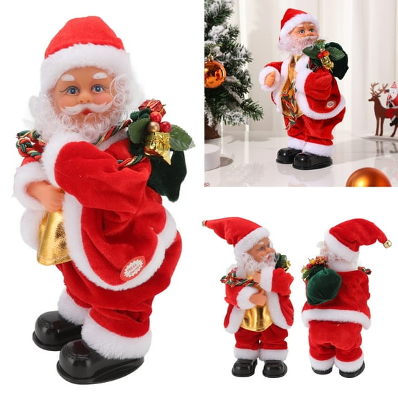 Electric Musical Santa, Shaking Hip Action! Fun Flannelette Decoration For Christmas Parties