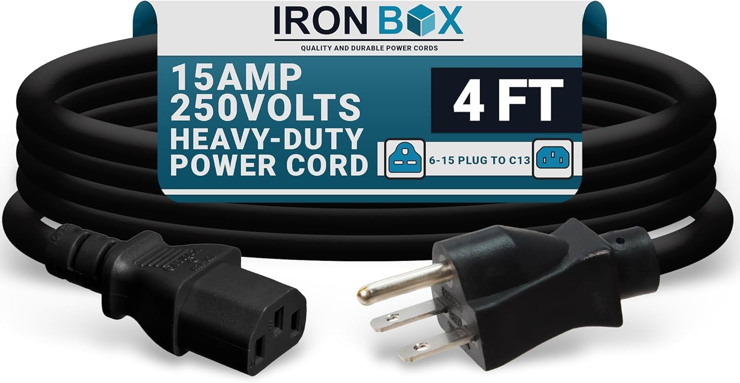 Electric NEMA 615 Plug to C13 Connector Power Cords 15A/250V 14/3