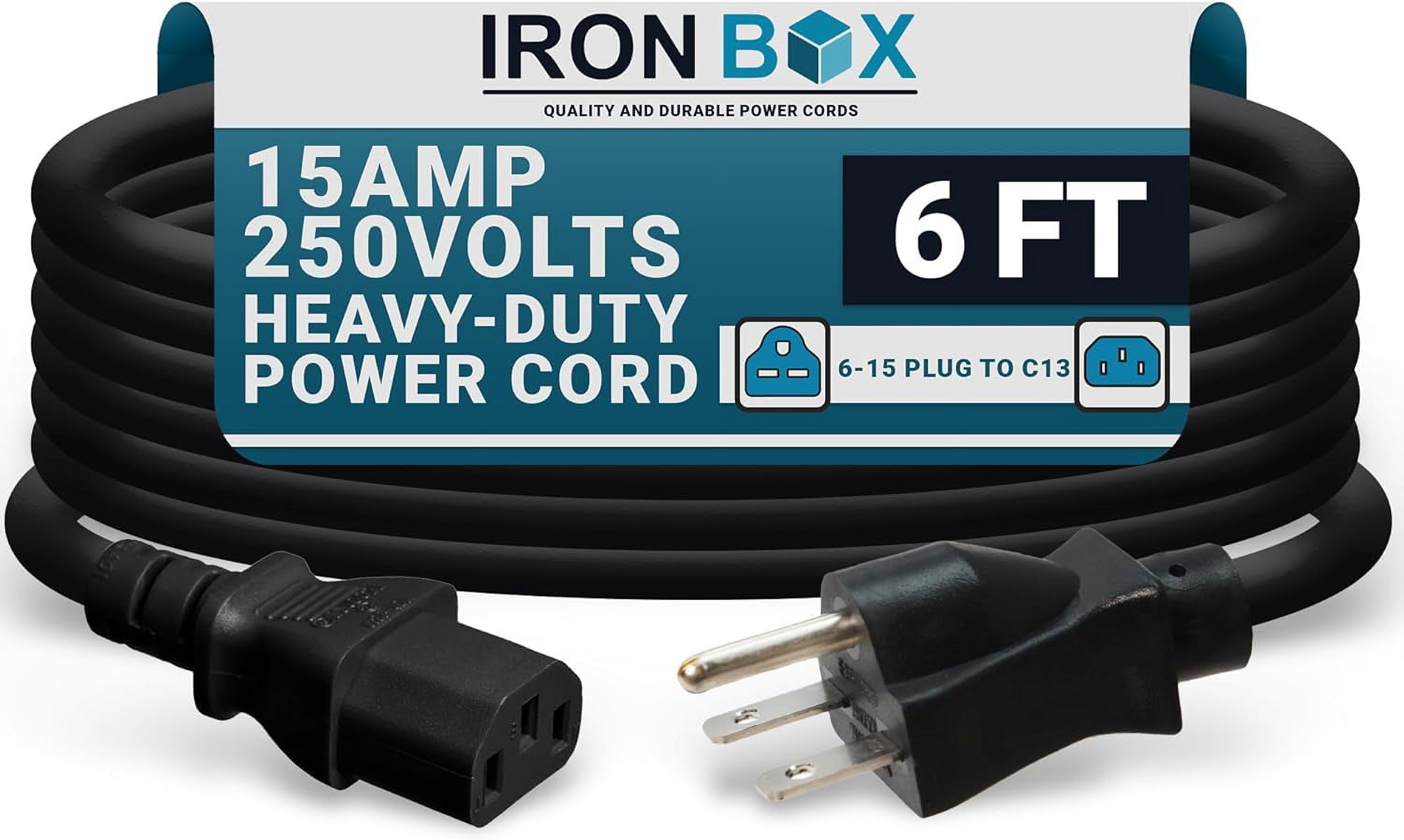 Electric NEMA 615 Plug to C13 Connector Power Cords 15A/250V 14/3