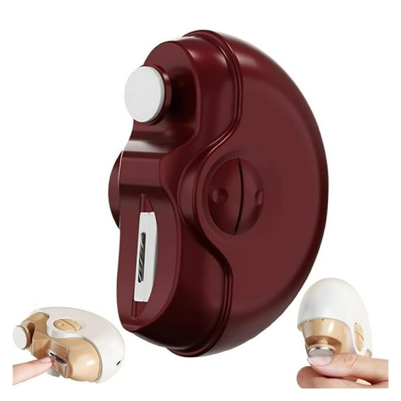 Electric Nail Clipper, 2 in 1 Electric Polishing Automatic Nail Clippers, 2 Speed Fingernail Clippers Nail File, USB Rechargeable Safety Nail Trimmer for Adults (Yellow)