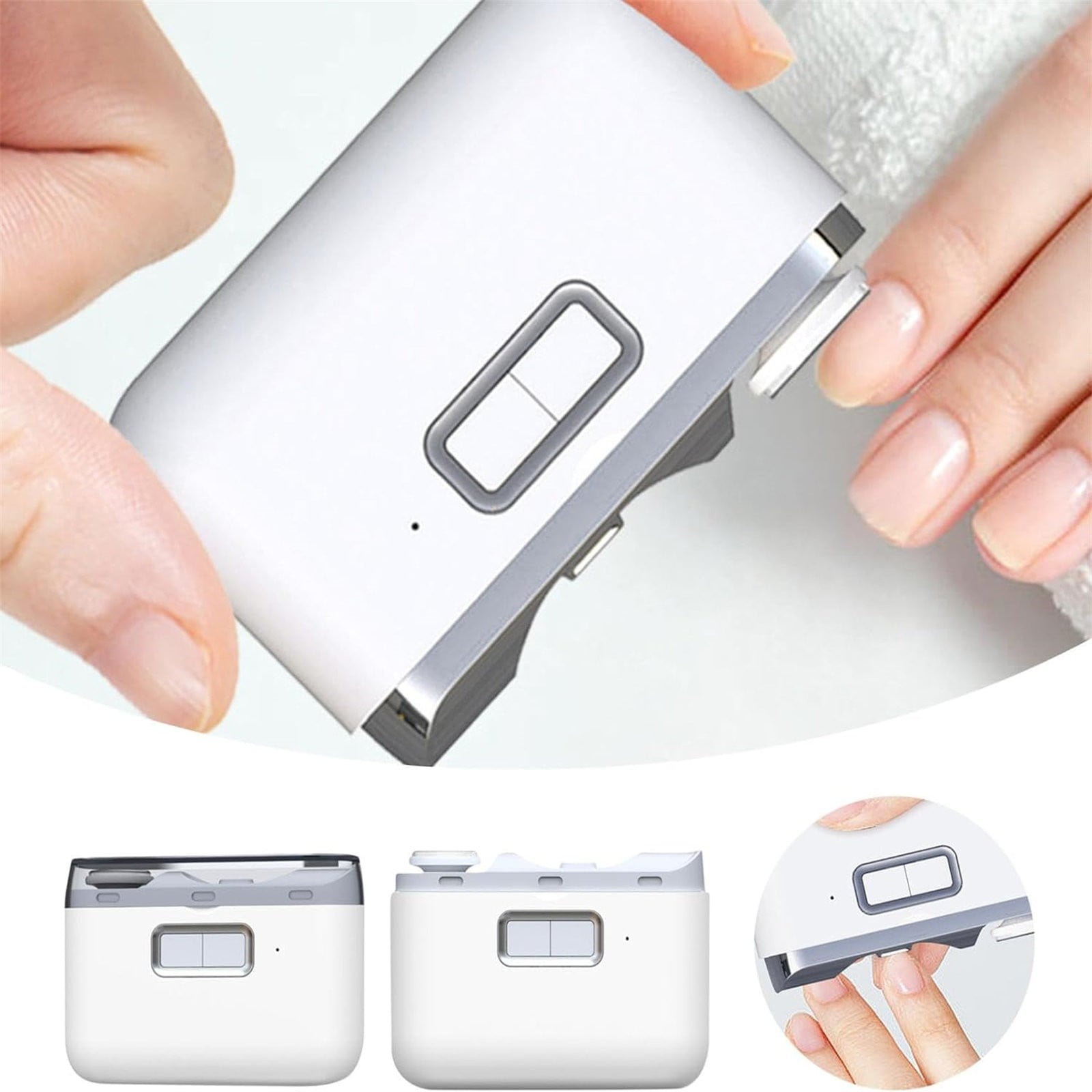 Electric Nail Clipper 2 In 1 Cutting And Grinding Automatic Nail