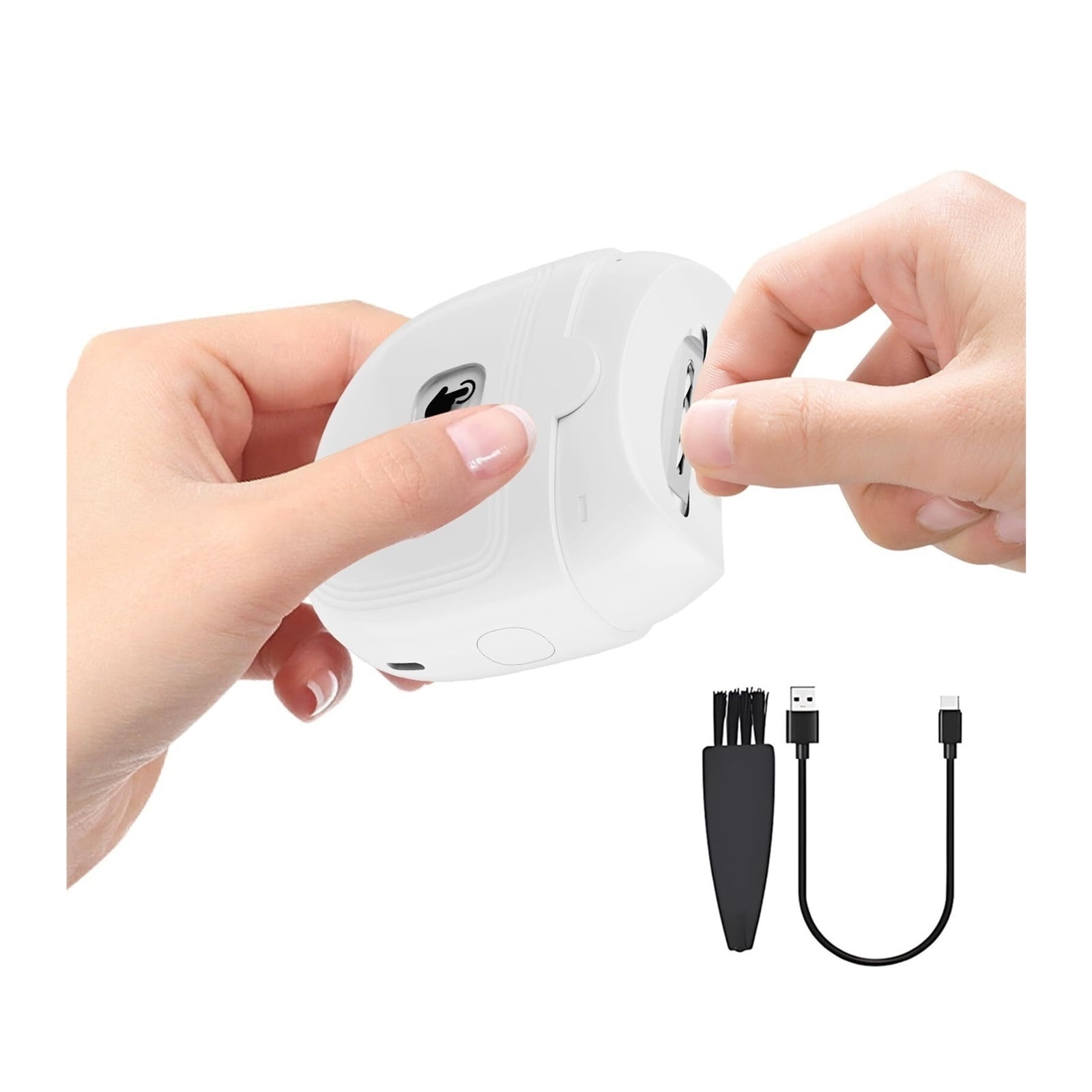 Electric Nail Clipper, 2 Speeds Automatic Electric Nail Trimmer for Adults Seniors Baby Children with LED Light, Rechargeable Electric Nail Clippers for Men Women Kids, Electric Finger Toe Nail Cutter