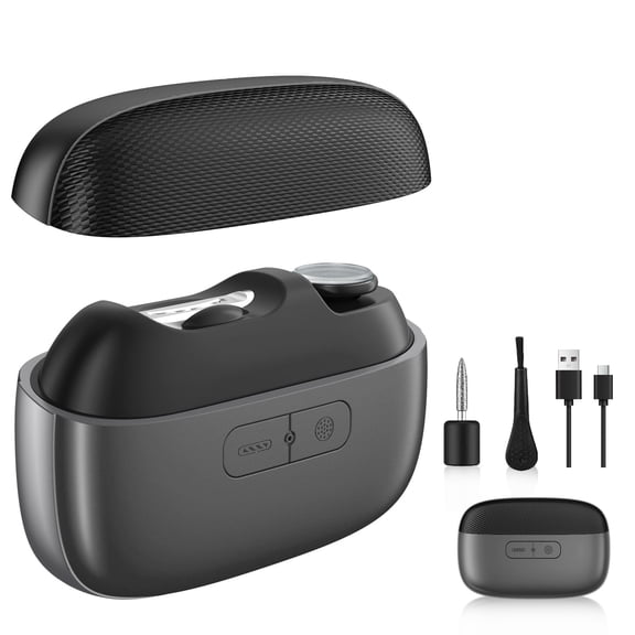 Enruiya Electric Nail Clipper, Rechargeable Automatic Nail Trimmer with LED Light & Nail Storage, Quiet One-Touch for Seniors & Adults