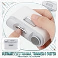 thumbnail image 1 of Electric Nail Clipper, Rechargeable Auto Trimmer, Dual Speed Setting, Nail Shaping Device, Personal Manicure, Light Gray Accents, 1 Pc Main Unit, Full Accessory Pack, 1 of 6