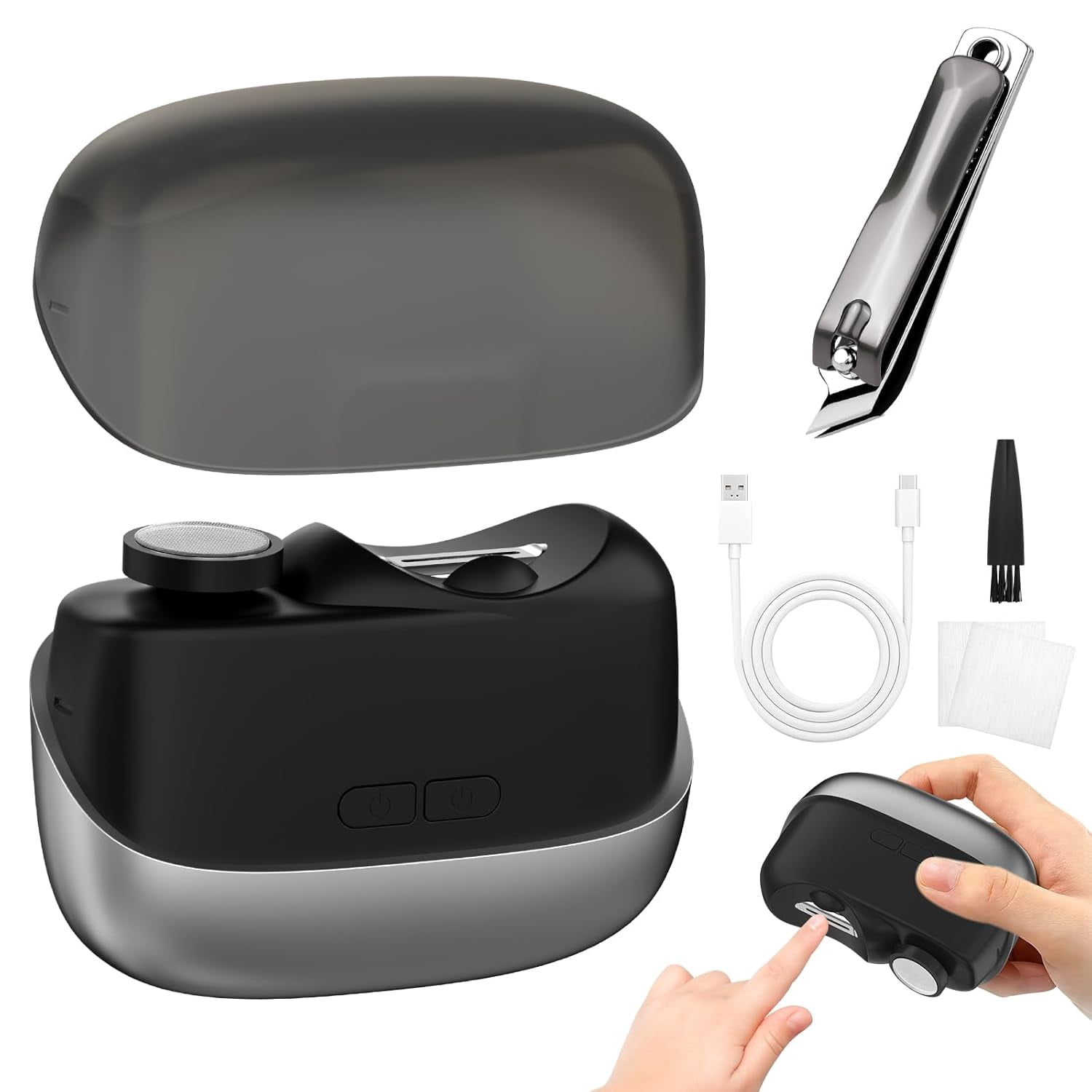 Electric Nail Clipper Set 2026 New Dual-Function Trimming and Filing ...