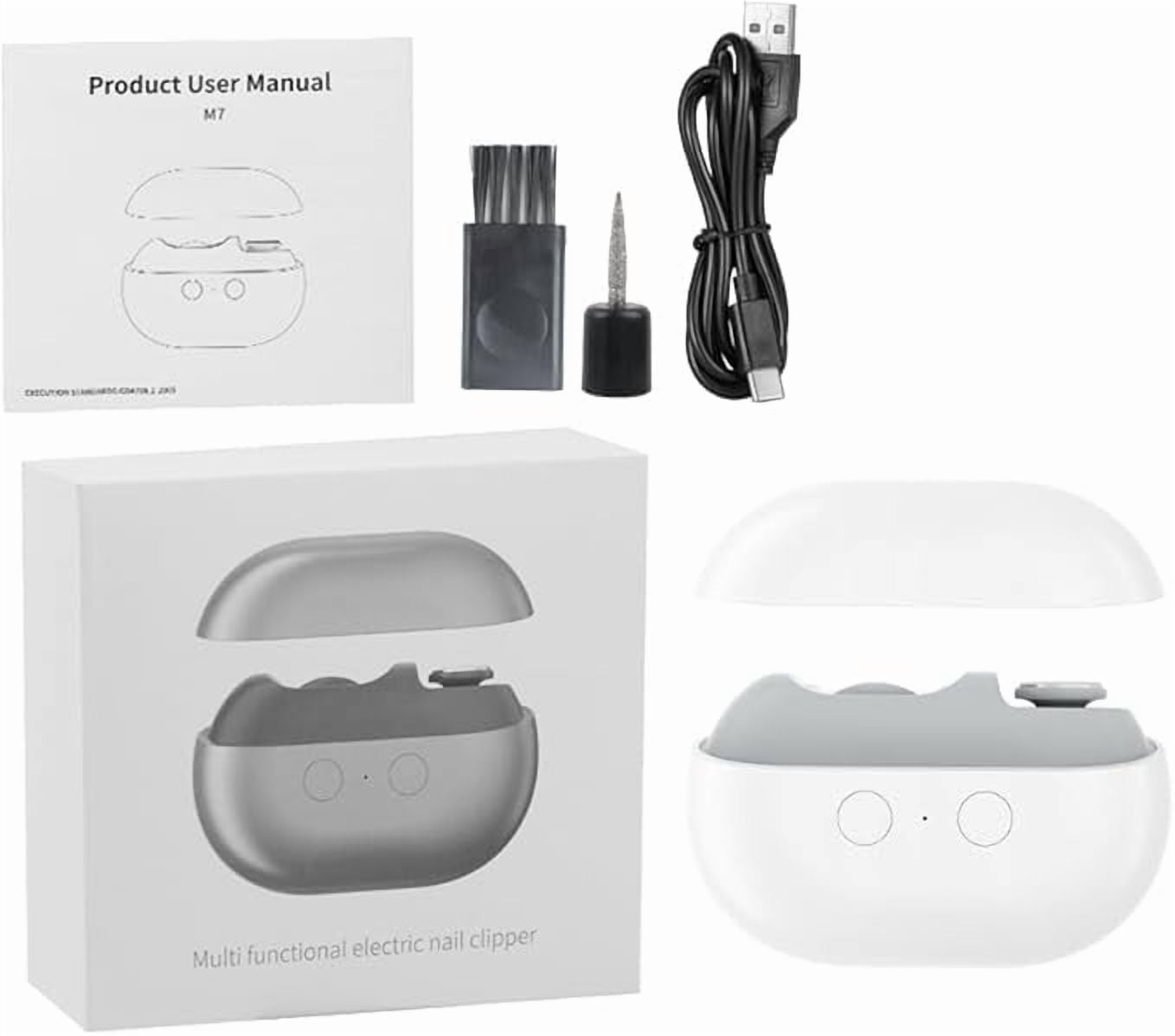 Electric Nail Clipper for Toenails and Fingernails， Smart Nail Clipper with Polishing & Nail Catcher，compact and portable