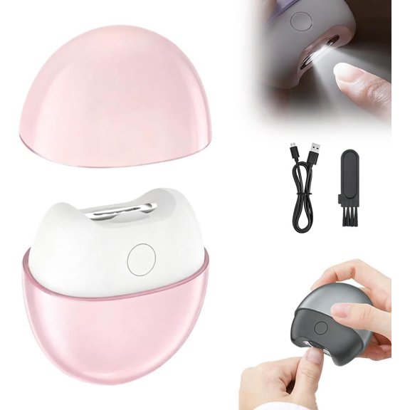 Electric Nail Clipper with Light and Storage for Seniors AdultsPink