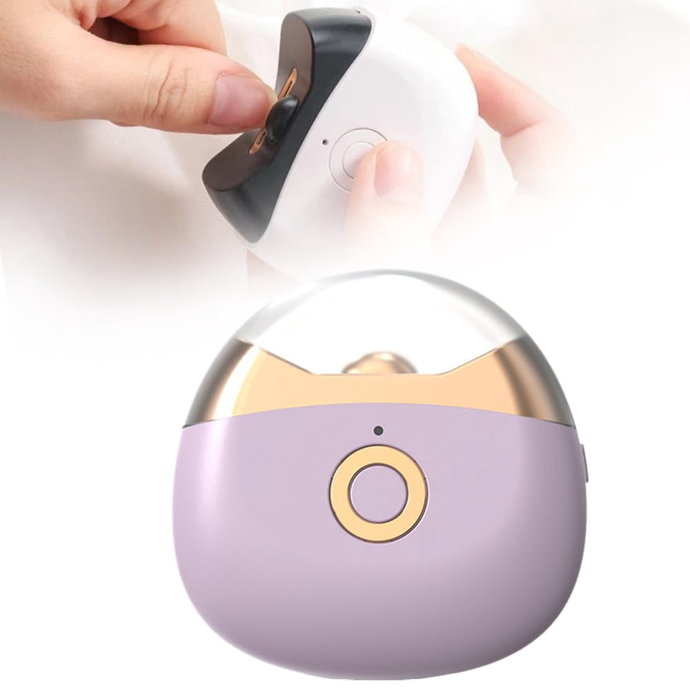 Electric Nail Clippers, 2026 New Automatic Nail Trimmer, Portable Nail Clipper with LED Light for Home Travel, Safe Nail Cutter for Baby Seniors (Purple)