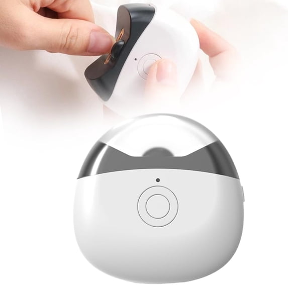 Electric Nail Clippers, 2026 New Automatic Nail Trimmer, Portable Nail Clipper with LED Light for Home Travel, Safe Nail Cutter for Baby Seniors (White)
