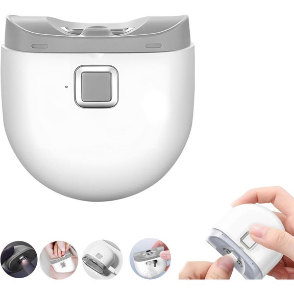 Electric Nail Clippers for Adults, Rechargeable Nail Clippers, Automatic Baby Electric Nail Trimmer Dual Speeds, Ultra-Quiet, Built-in Storage, Portable, Safe, Durable for Babies, Seniors