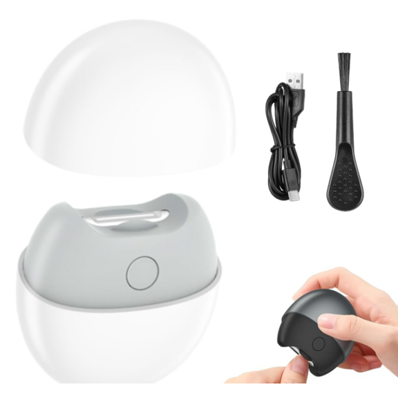 Electric Nail Clippers, Automatic Nail with Built-in Nail File, Portable USB Rechargeable Nail Polisher for Adults, Manicure Tool for Home Travel, White