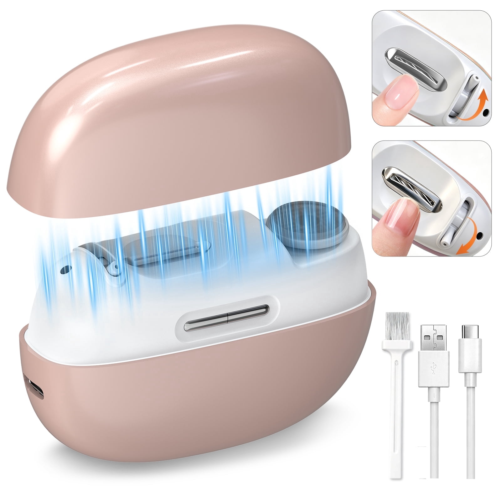 Electric Nail Clippers Automatic Nail Trimmer with Polishing Head, Dual Trimming Modes, Dust Storage, 2 Speed Settings, LED Light, Safe for Baby, Kids, Adults and Seniors