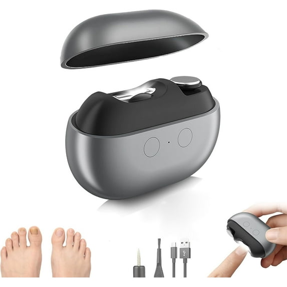 Electric Nail Clippers Seniors – 2026 New 3-in-1 Electric Automatic Nail Trimmer & Polisher with LED Light, USB Rechargeable, Nail Scraps Storage, Safer for Infants, The Elderly, and Adults