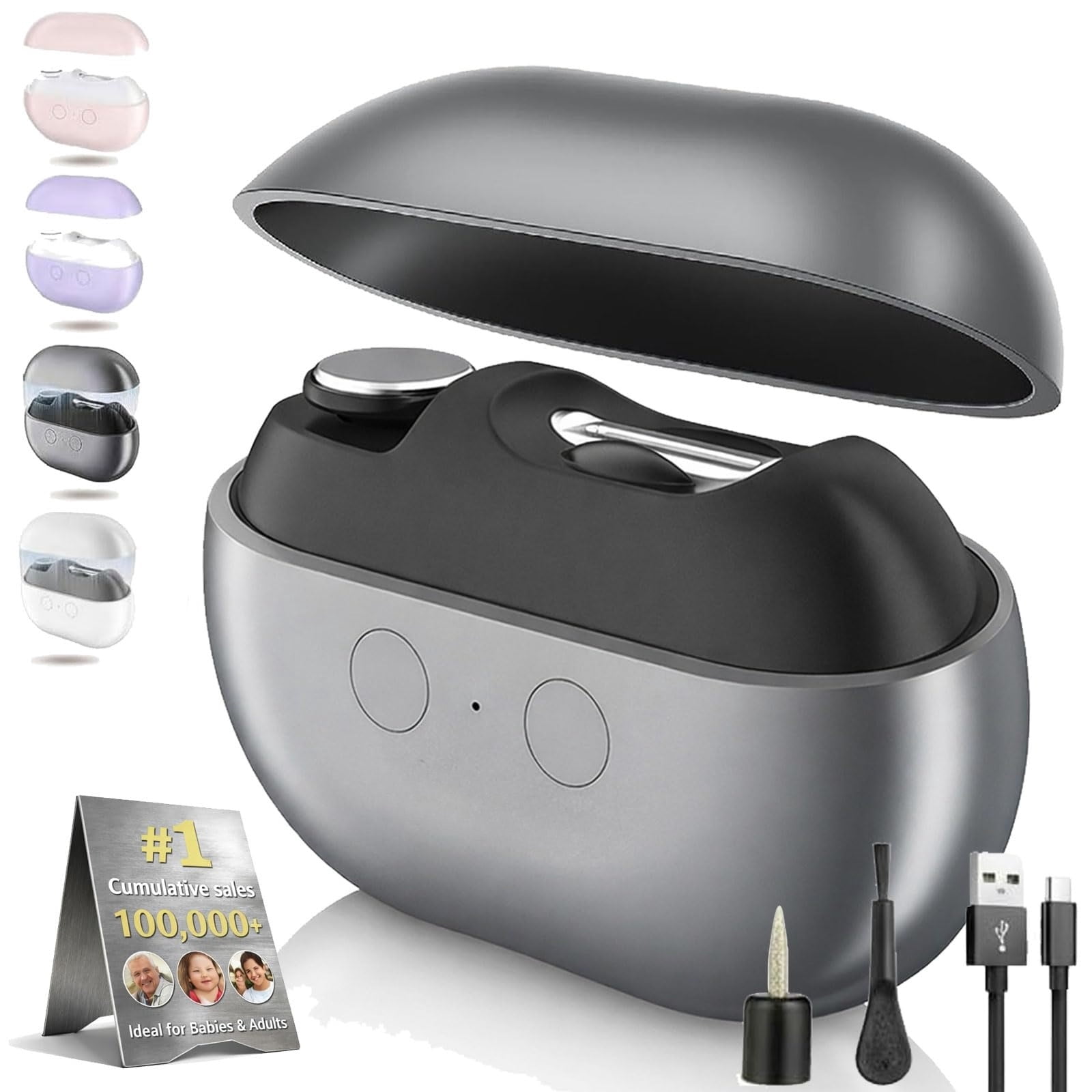 Electric Nail Clippers for Seniors, 3 in 1 Automatic Toe Nail Clippers ...