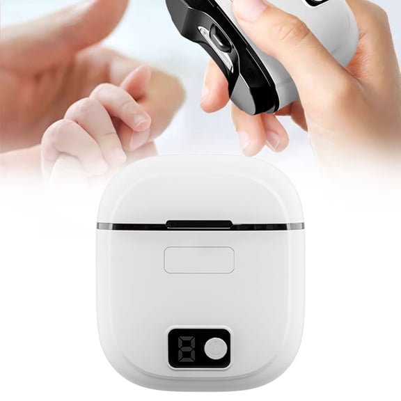 Electric Nail Clippers for Seniors - Easy Nail Trimmer with LED Light and Debris Collector, Cordless Rechargeable Nail Cutter for Adults, Adults Safe Fingernail Grooming Kit