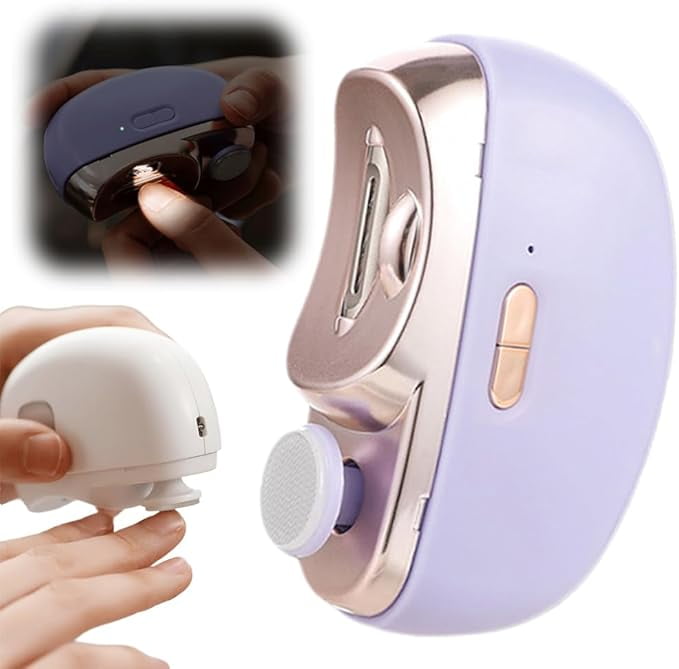 Electric Nail Clippers for Seniors Nail Clipper Trimmer,2025 Upgraded 3 in 1 Automatic Electric Nail Clipper with Polishing,Automatic Nail Clipper for Senior Adults Students Baby (Purple*)