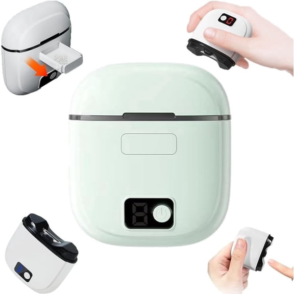 Electric Nail Clippers for Seniors Thick Toenails, Electric Toenail Clippers with LED Light, Polishing & Storage Box, Upgraded Automatic Nail Trimmer for Adults (Green)