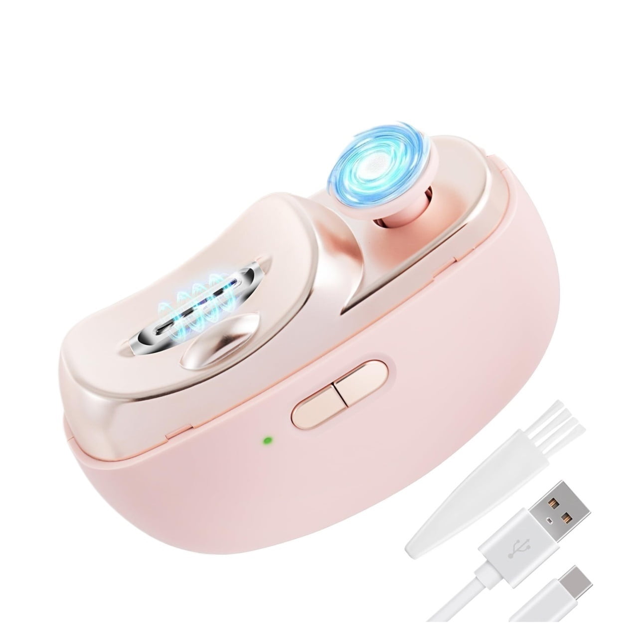Electric Nail Clippers Upgraded 3 in 1 Automatic - with Polishing, Dust Storage & LED Light, Nail File Toenail Trimmer, Gifts for Women Men Mom Her Him Kids Adults Senior Baby Teacher Students (White)
